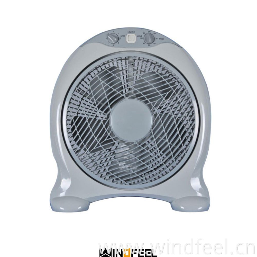 aluminum motor blue color 12 inch box fan with timer